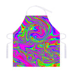 Abstract Psychedelic Liquid Trippy Print Adjustable Apron