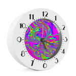 Abstract Psychedelic Liquid Trippy Print Alarm Clock