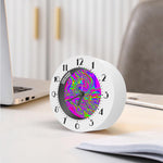 Abstract Psychedelic Liquid Trippy Print Alarm Clock