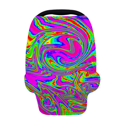 Abstract Psychedelic Liquid Trippy Print Baby Seat Cover