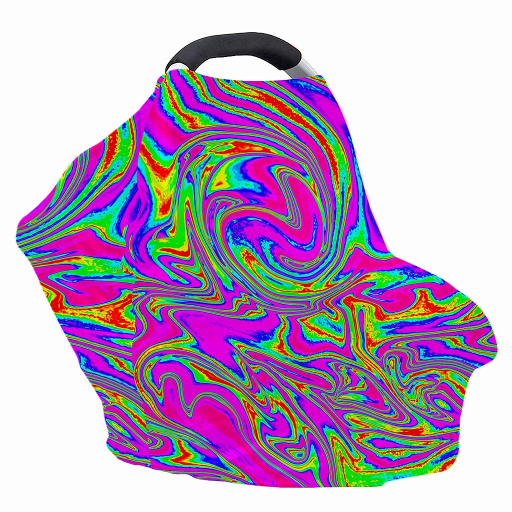 Abstract Psychedelic Liquid Trippy Print Baby Seat Cover