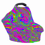 Abstract Psychedelic Liquid Trippy Print Baby Seat Cover