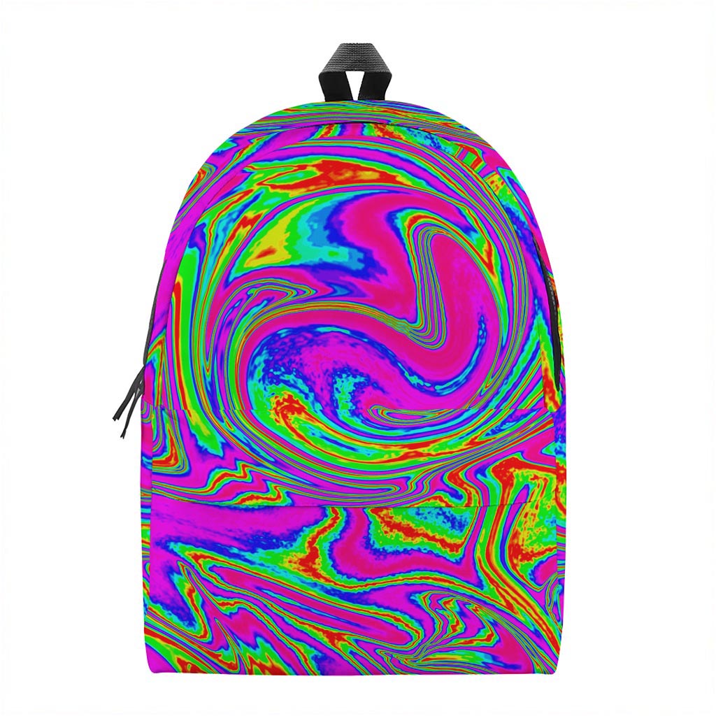Abstract Psychedelic Liquid Trippy Print Backpack
