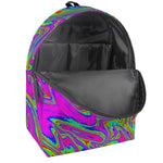 Abstract Psychedelic Liquid Trippy Print Backpack