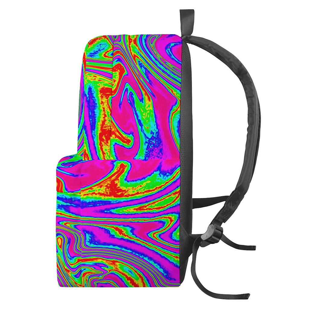 Abstract Psychedelic Liquid Trippy Print Backpack