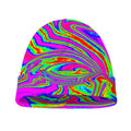 Abstract Psychedelic Liquid Trippy Print Beanie