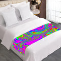 Abstract Psychedelic Liquid Trippy Print Bed Runner