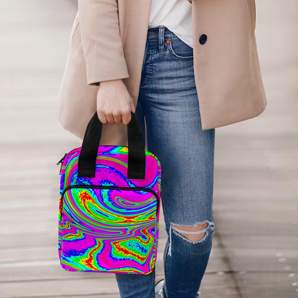 Abstract Psychedelic Liquid Trippy Print Bible Tote Bag