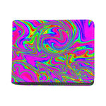 Abstract Psychedelic Liquid Trippy Print Bifold Wallet