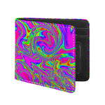 Abstract Psychedelic Liquid Trippy Print Bifold Wallet