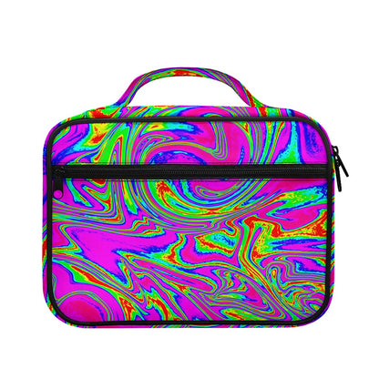 Abstract Psychedelic Liquid Trippy Print Briefcase Bible Bag