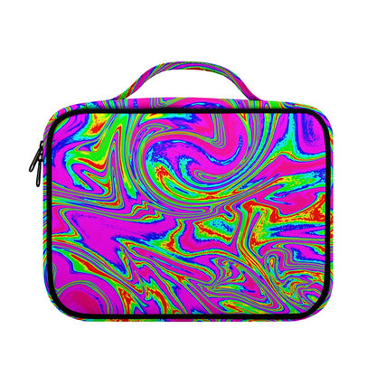 Abstract Psychedelic Liquid Trippy Print Briefcase Bible Bag