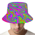 Abstract Psychedelic Liquid Trippy Print Bucket Hat