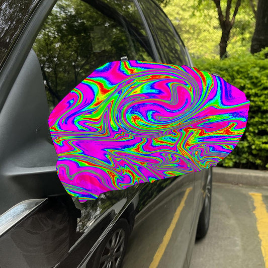 Abstract Psychedelic Liquid Trippy Print Car Side Mirror Covers