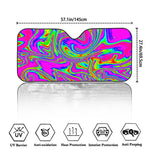 Abstract Psychedelic Liquid Trippy Print Car Windshield Sun Shade