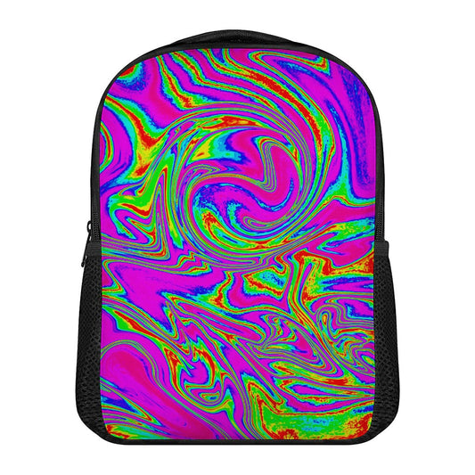 Abstract Psychedelic Liquid Trippy Print Casual Backpack