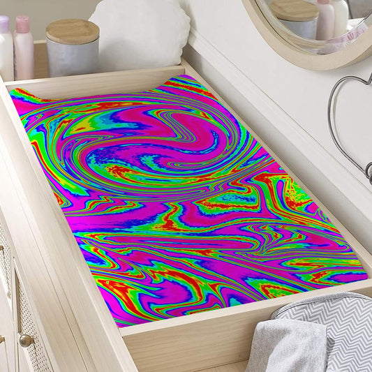 Abstract Psychedelic Liquid Trippy Print Changing Pad Cover