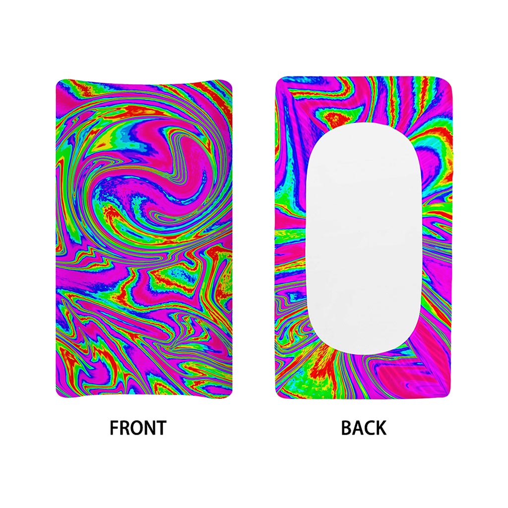 Abstract Psychedelic Liquid Trippy Print Changing Pad Cover