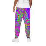 Abstract Psychedelic Liquid Trippy Print Cotton Pants