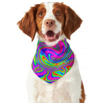 Abstract Psychedelic Liquid Trippy Print Dog Bandana