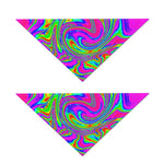 Abstract Psychedelic Liquid Trippy Print Dog Bandana