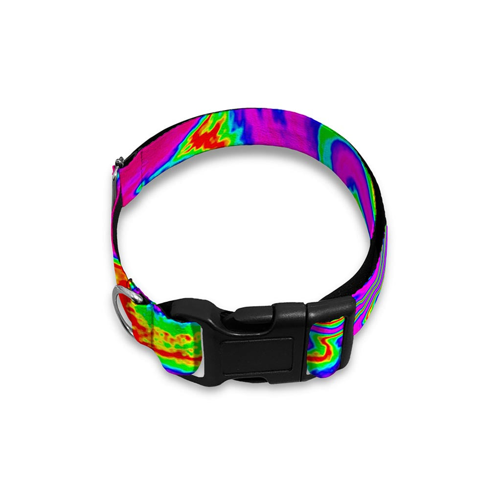 Abstract Psychedelic Liquid Trippy Print Dog Collar
