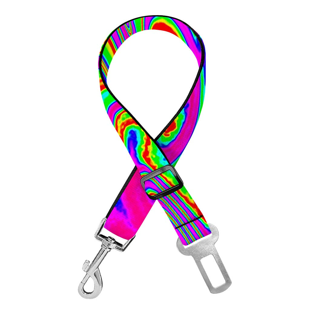 Abstract Psychedelic Liquid Trippy Print Dog Seat Belt
