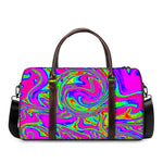 Abstract Psychedelic Liquid Trippy Print Duffle Bag