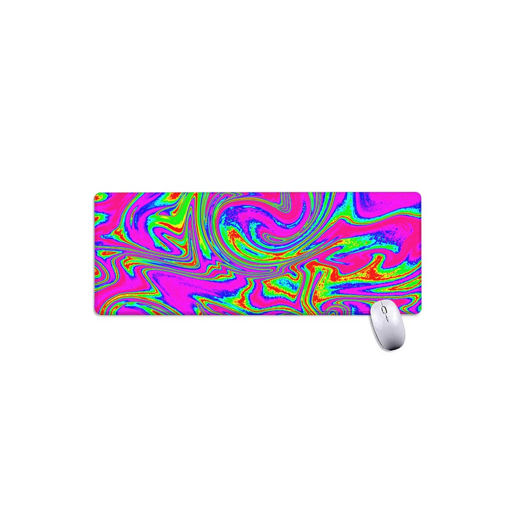 Abstract Psychedelic Liquid Trippy Print Extended Mouse Pad
