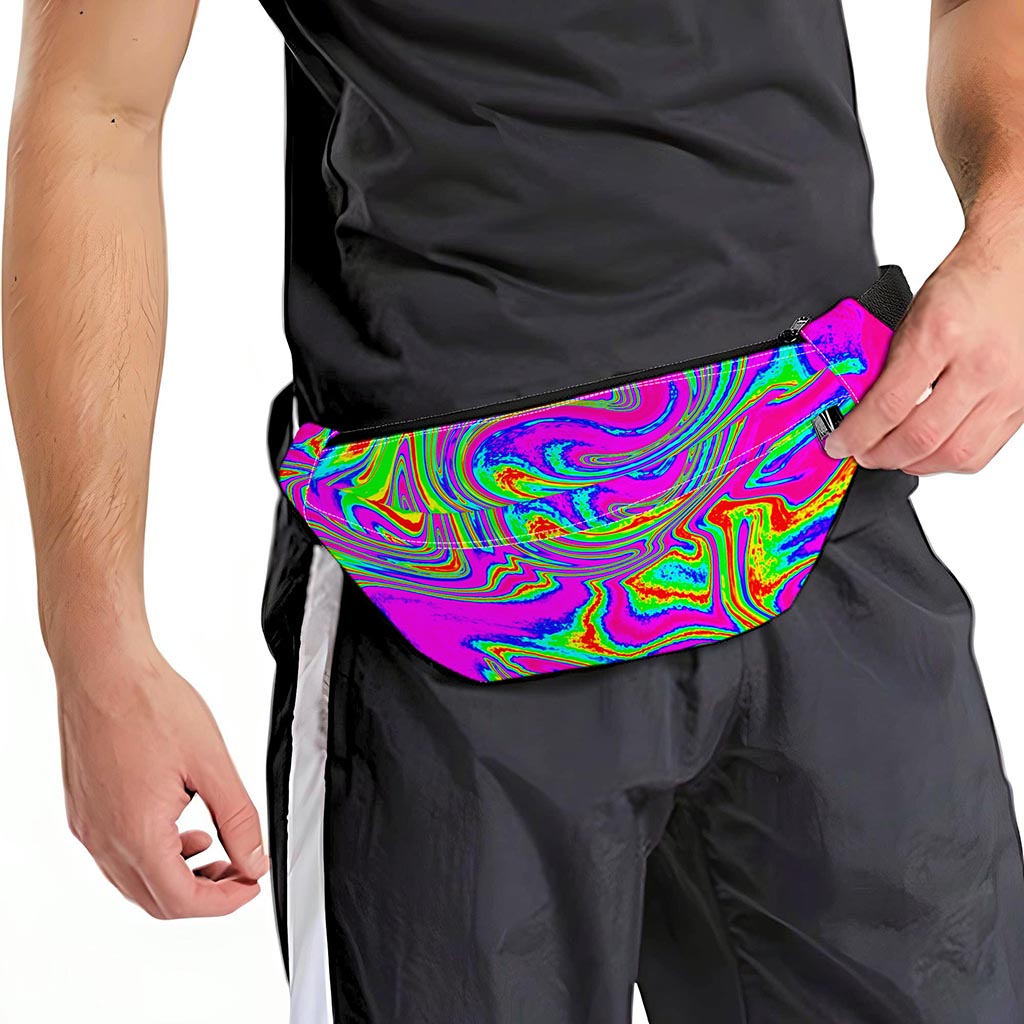 Abstract Psychedelic Liquid Trippy Print Fanny Pack