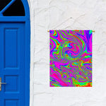 Abstract Psychedelic Liquid Trippy Print Garden Flag