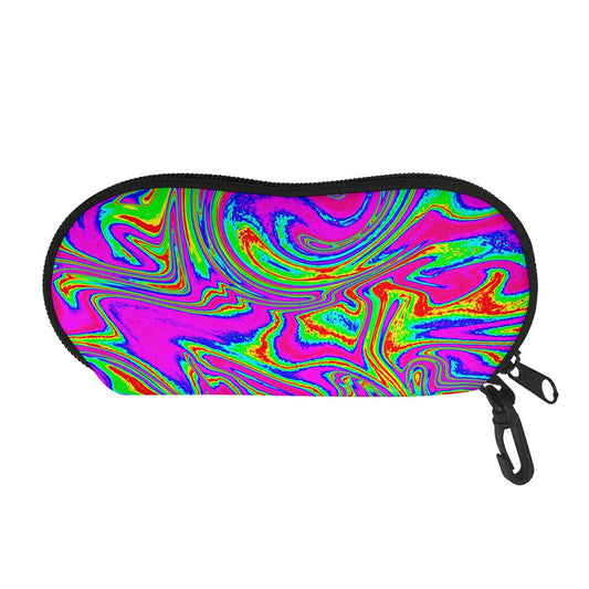 Abstract Psychedelic Liquid Trippy Print Glasses Case