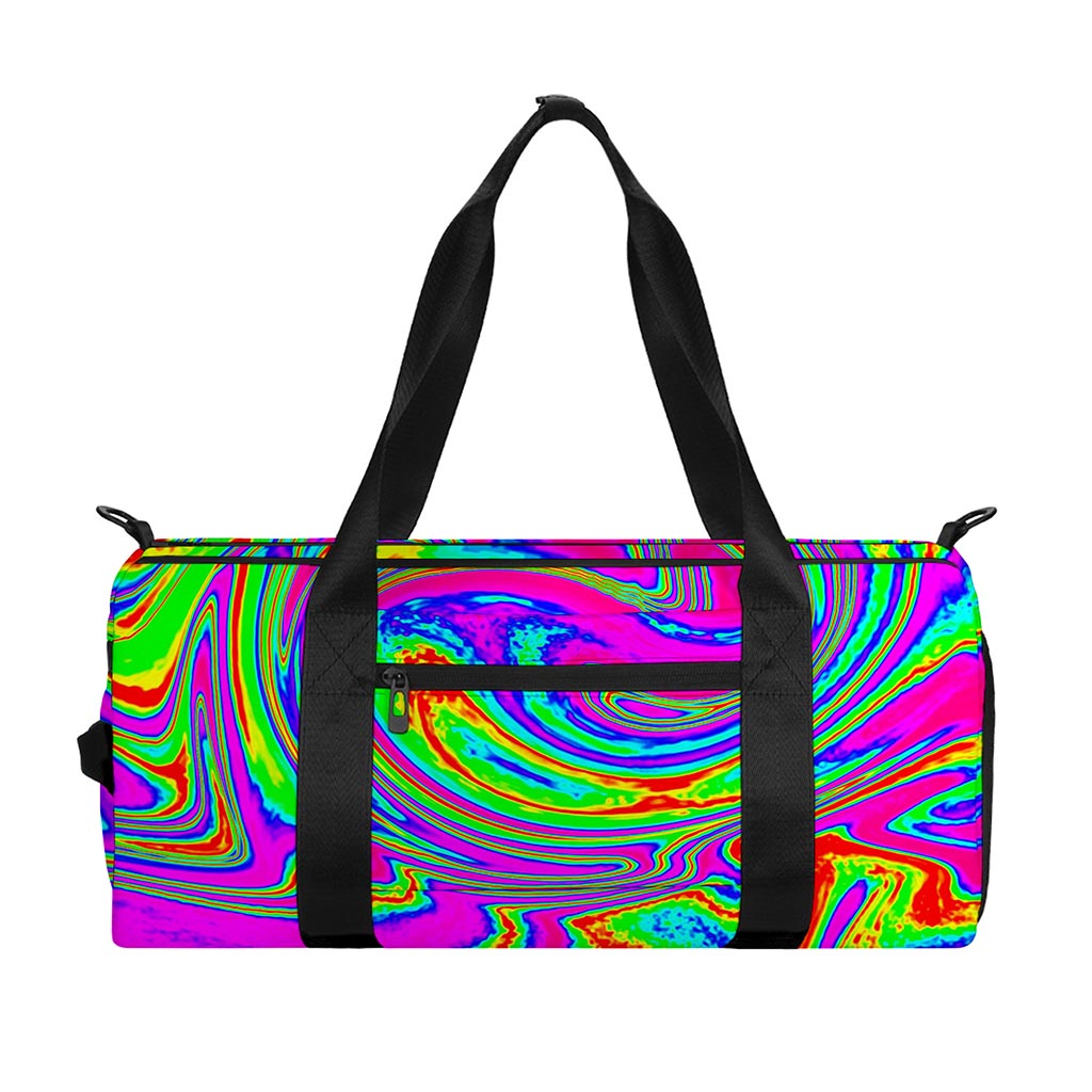 Abstract Psychedelic Liquid Trippy Print Gym Bag