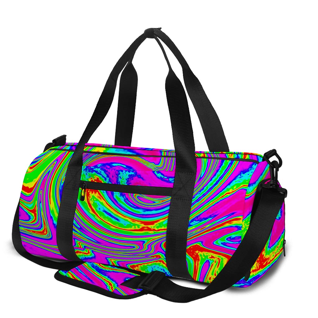 Abstract Psychedelic Liquid Trippy Print Gym Bag