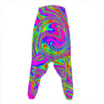 Abstract Psychedelic Liquid Trippy Print Hammer Pants
