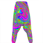 Abstract Psychedelic Liquid Trippy Print Hammer Pants