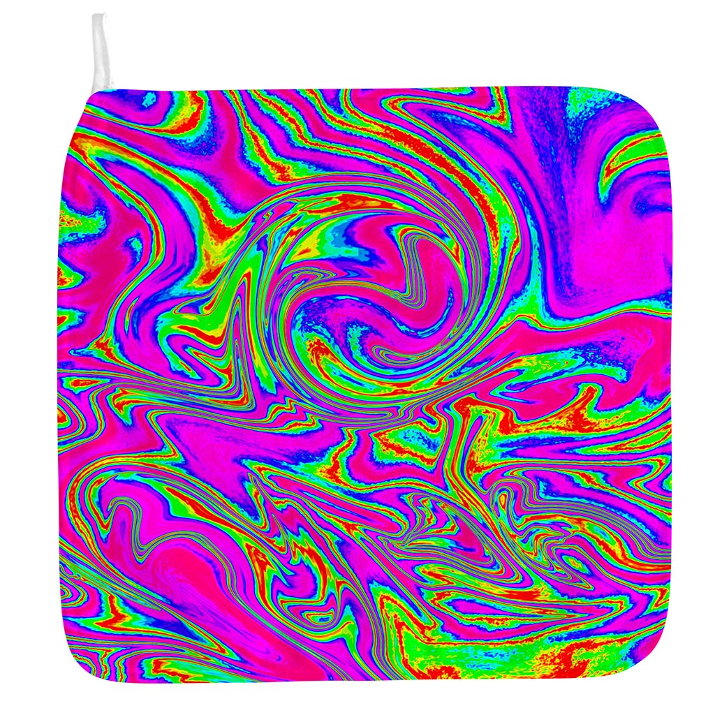 Abstract Psychedelic Liquid Trippy Print Hand Towel