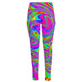 Abstract Psychedelic Liquid Trippy Print High-Waisted Pocket Leggings