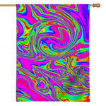 Abstract Psychedelic Liquid Trippy Print House Flag