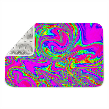 Abstract Psychedelic Liquid Trippy Print Indoor Door Mat