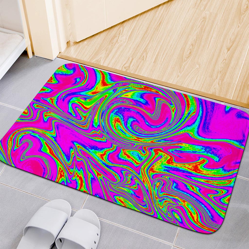 Abstract Psychedelic Liquid Trippy Print Indoor Door Mat