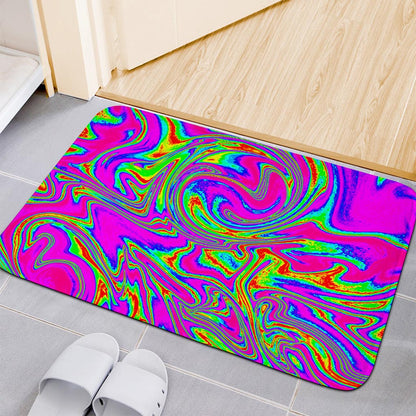 Abstract Psychedelic Liquid Trippy Print Indoor Door Mat