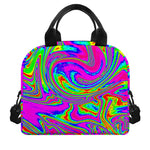Abstract Psychedelic Liquid Trippy Print Insulated Lunch Bag