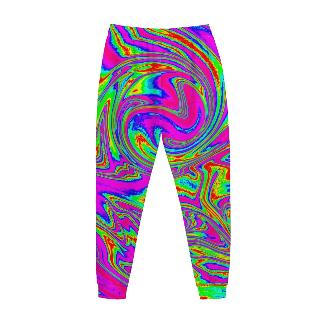 Abstract Psychedelic Liquid Trippy Print Jogger Pants