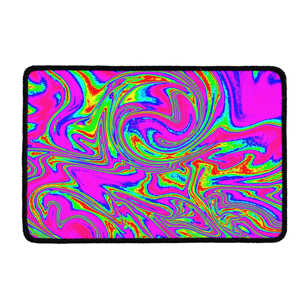 Abstract Psychedelic Liquid Trippy Print Kitchen Mat