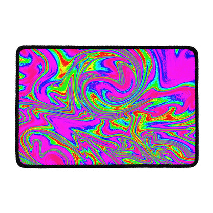 Abstract Psychedelic Liquid Trippy Print Kitchen Mat