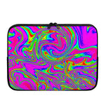 Abstract Psychedelic Liquid Trippy Print Laptop Sleeve