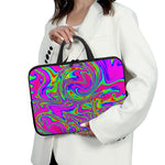 Abstract Psychedelic Liquid Trippy Print Laptop Sleeve With Handle