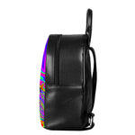 Abstract Psychedelic Liquid Trippy Print Leather Backpack