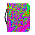 Abstract Psychedelic Liquid Trippy Print Leather Bible Cover